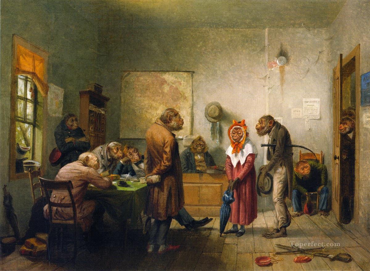 猿の離婚ウィリアム・ホルブルックのひげ油絵